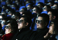 Chinese people in 3D cinema preview